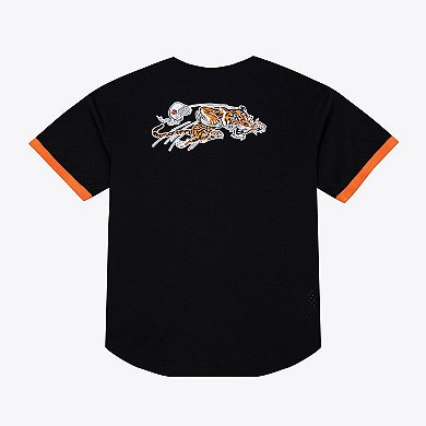 Men's Mitchell & Ness Black Cincinnati Bengals Head Coach Mesh Full-Button Fashion Jersey
