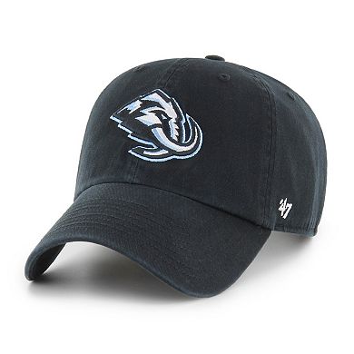 Men's '47 Black Utah Mammoth Logo Clean Up Adjustable Hat