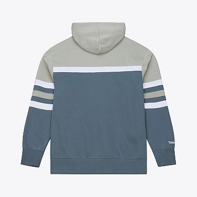 Men's Mitchell & Ness Gray Los Angeles Dodgers Thunderstorm Head Coach Hoodie