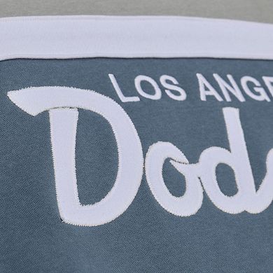 Men's Mitchell & Ness Gray Los Angeles Dodgers Thunderstorm Head Coach Hoodie