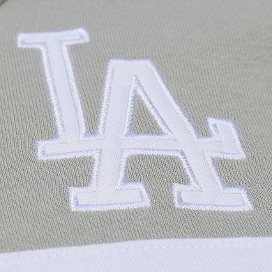 Men's Mitchell & Ness Gray Los Angeles Dodgers Thunderstorm Head Coach Hoodie