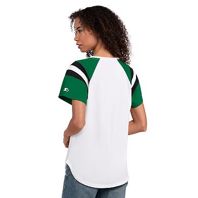 Women's Starter White Philadelphia Eagles Game On Notch Neck T-Shirt