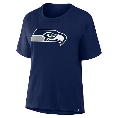 Women's Fanatics College Navy Seattle Seahawks Essential Legacy T-Shirt