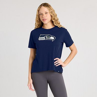 Women's Fanatics College Navy Seattle Seahawks Essential Legacy T-Shirt