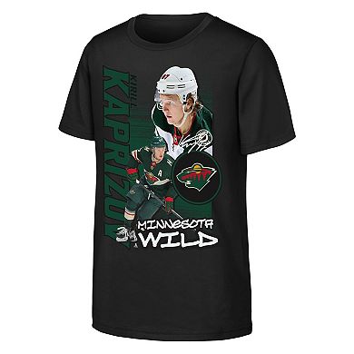 Youth Outerstuff Kirill Kaprizov Black Minnesota Wild Playmaker T-Shirt