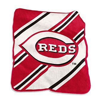 Logo Brands Cincinnati Reds 50" x 60" Raschel Stripe Throw Blanket