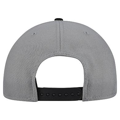 Men's New Era Gray Detroit Pistons Core Logo Storm Gray Two-Tone 9FIFTY Snapback Hat