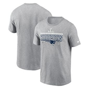 Men's Nike Heather Gray New England Patriots 2025 AFC Champions Locker Room Trophy Collection T-Shirt