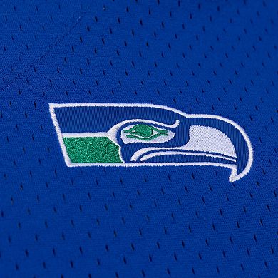 Men's Mitchell & Ness Royal Seattle Seahawks Head Coach Mesh Full-Button Fashion Jersey