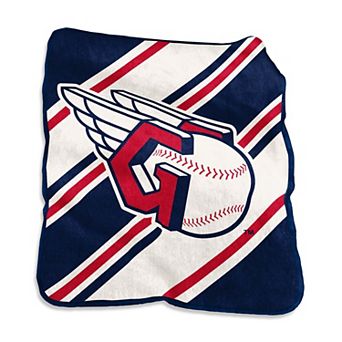Logo Brands Cleveland Guardians 50" x 60" Raschel Stripe Throw Blanket