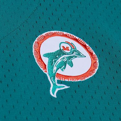Men's Mitchell & Ness Aqua Miami Dolphins Head Coach Mesh Full-Button Fashion Jersey