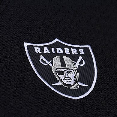 Men's Mitchell & Ness Black Las Vegas Raiders Head Coach Mesh Full-Button Fashion Jersey