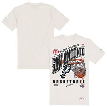 Men's New Era Cream San Antonio Spurs Oversized City Edition Remix Vintage T-Shirt