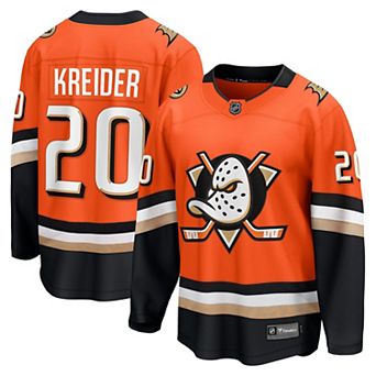 Men's Fanatics Chris Kreider Orange Anaheim Ducks Home Breakaway Jersey