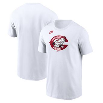 Men's Nike White Cincinnati Reds Cooperstown Collection Wordmark T-Shirt