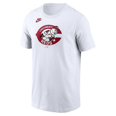 Men's Nike White Cincinnati Reds Cooperstown Collection Wordmark T-Shirt