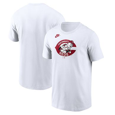Men's Nike White Cincinnati Reds Cooperstown Collection Wordmark T-Shirt