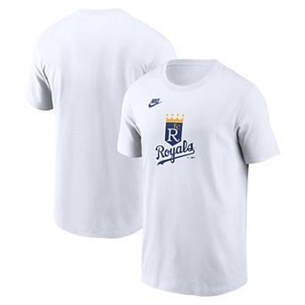 Men's Nike White Kansas City Royals Cooperstown Collection Logo T-Shirt