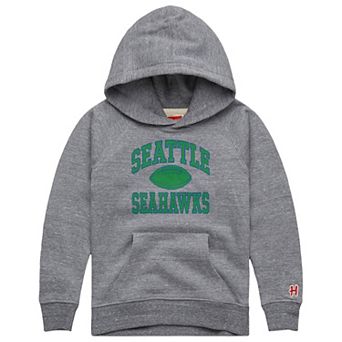 Youth Homage Gray Seattle Seahawks Gridiron Tri-Blend Hoodie