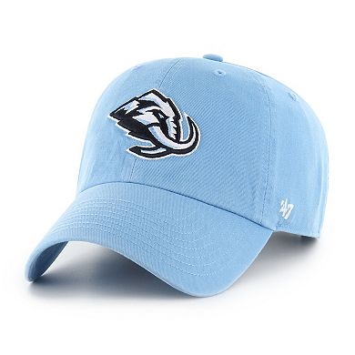 Men's '47 Light Blue Utah Mammoth Logo Clean Up Adjustable Hat