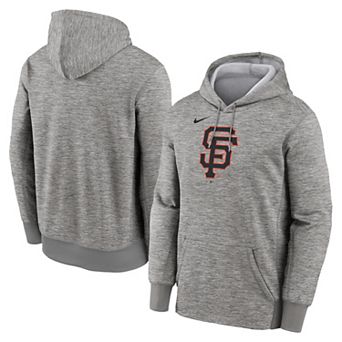 Men's Nike Heather Gray San Francisco Giants Primary Logo Therma Hoodie