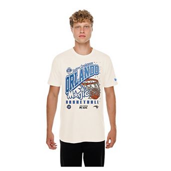 Men's New Era Cream Orlando Magic Oversized City Edition Remix Vintage T-Shirt