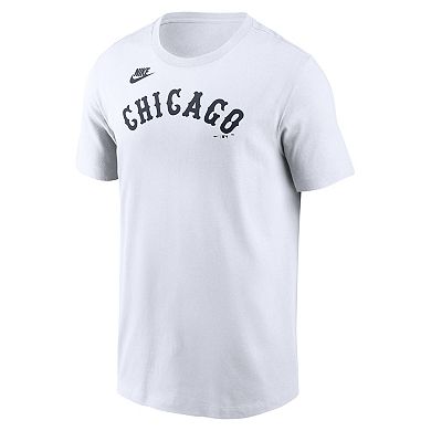 Men's Nike White Chicago White Sox Cooperstown Collection Wordmark T-Shirt