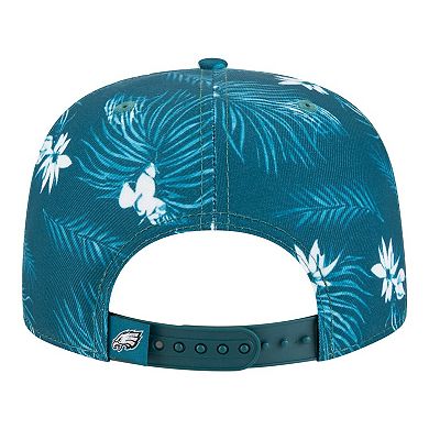Men's New Era Midnight Green Philadelphia Eagles Palm Print A-Frame 9FIFTY Snapback Hat