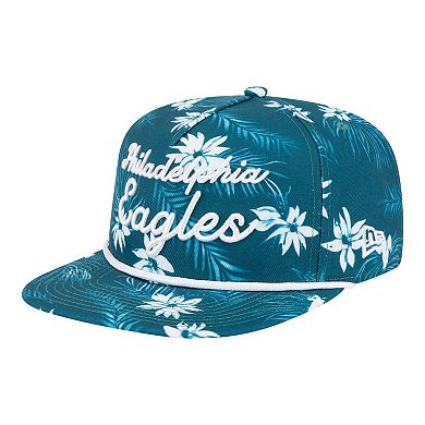 Men's New Era Midnight Green Philadelphia Eagles Palm Print A-Frame 9FIFTY Snapback Hat