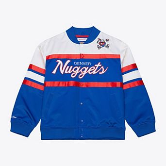 Men's Mitchell & Ness Royal Denver Nuggets Head Coach Lightweight Satin Full-Snap Jacket