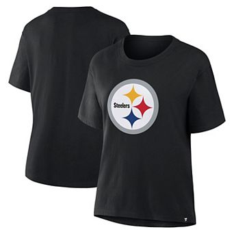 Women's Fanatics Black Pittsburgh Steelers Essential Legacy T-Shirt