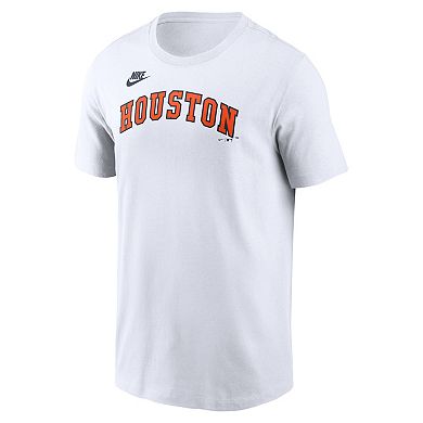 Men's Nike White Houston Astros Cooperstown Collection Wordmark T-Shirt
