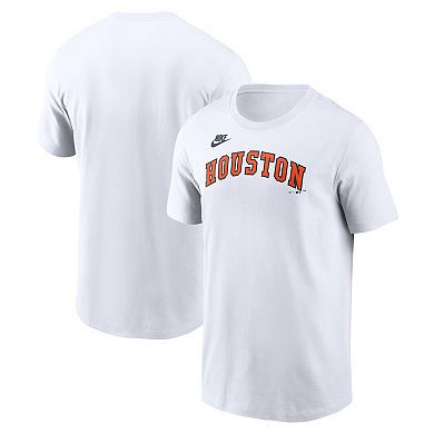 Men's Nike White Houston Astros Cooperstown Collection Wordmark T-Shirt