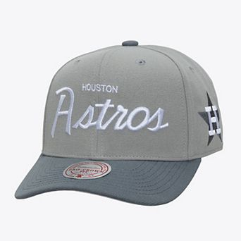 Men's Mitchell & Ness Gray Houston Astros Cooperstown Thunderstorm Head Coach Pro-Crown Adjustable Hat