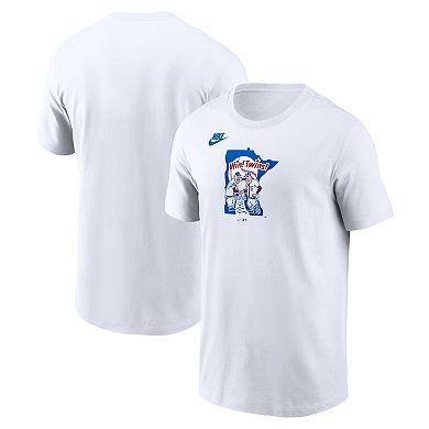 Men's Nike White Minnesota Twins Cooperstown Collection Wordmark T-Shirt