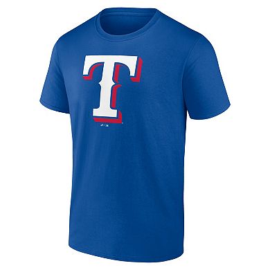 Men's Logo Athletic Royal Texas Rangers Official Logo T-Shirt