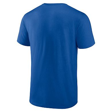 Men's Logo Athletic Royal Texas Rangers Official Logo T-Shirt