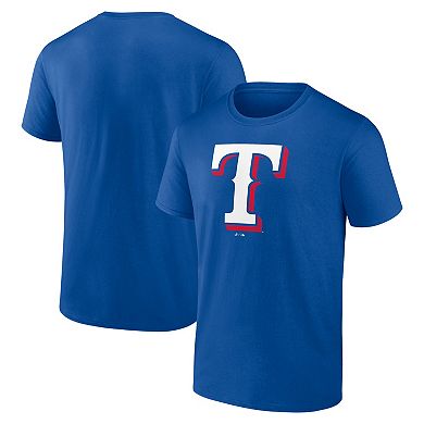 Men's Logo Athletic Royal Texas Rangers Official Logo T-Shirt