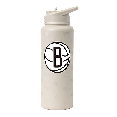 Logo Brands Brooklyn Nets 34oz. Sand Ghost Quencher Bottle