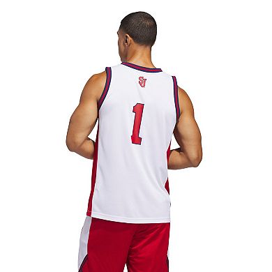 Men's adidas White St. John's Red Storm Home Replica Basketball Jersey