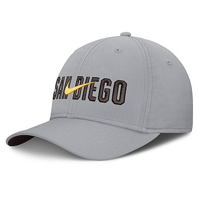 Men's Nike Gray San Diego Padres Primetime Dri-FIT Rise Bozz Flex Hat