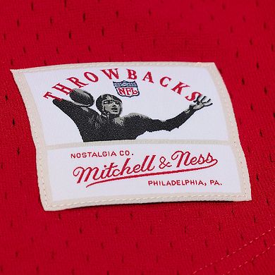 Men's Mitchell & Ness Scarlet San Francisco 49ers Head Coach Mesh Full-Button Fashion Jersey