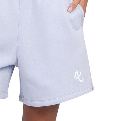 Women's Starter Light Blue Atlanta Braves Pastel High Waisted Shorts