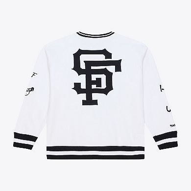 Men's Mitchell & Ness White San Francisco Giants Arctic Fleece Sweatshirt