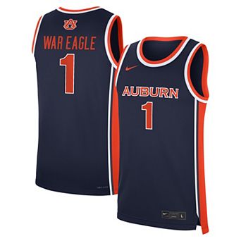 Men's Nike Navy Auburn Tigers #1 Road War Eagle Replica Basketball Jersey