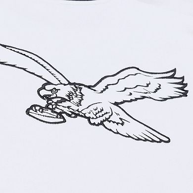 Men's Mitchell & Ness White Philadelphia Eagles Arctic Fleece Sweatshirt