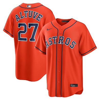 Men's Nike Jose Altuve Orange Houston Astros Alternate Replica Jersey
