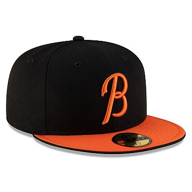 Men's New Era Black/Orange Baltimore Orioles Authentic Collection 59FIFTY Fitted Hat