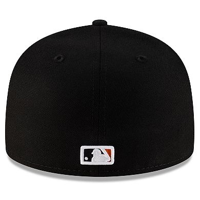 Men's New Era Black/Orange Baltimore Orioles Authentic Collection 59FIFTY Fitted Hat