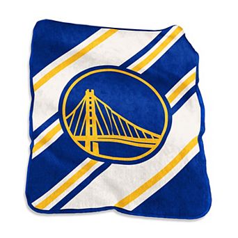Logo Brands Golden State Warriors 50" x 60" Raschel Stripe Throw Blanket